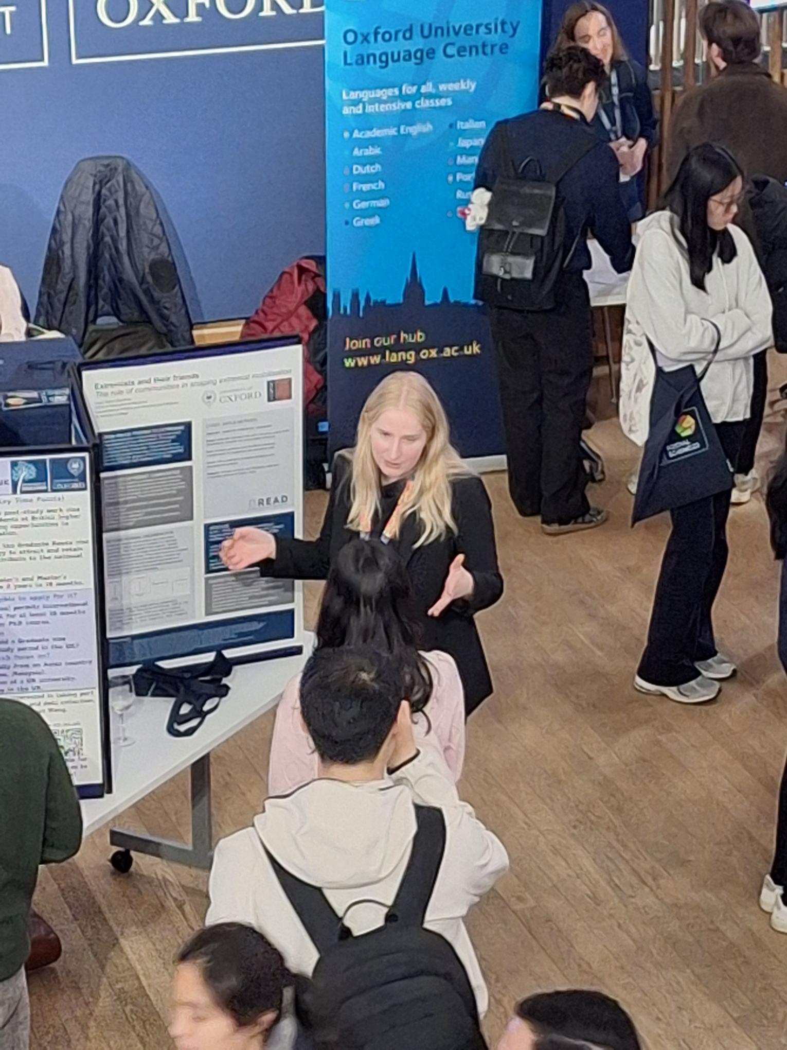 Inger Storm Sandboe (Izzie) discussing her research