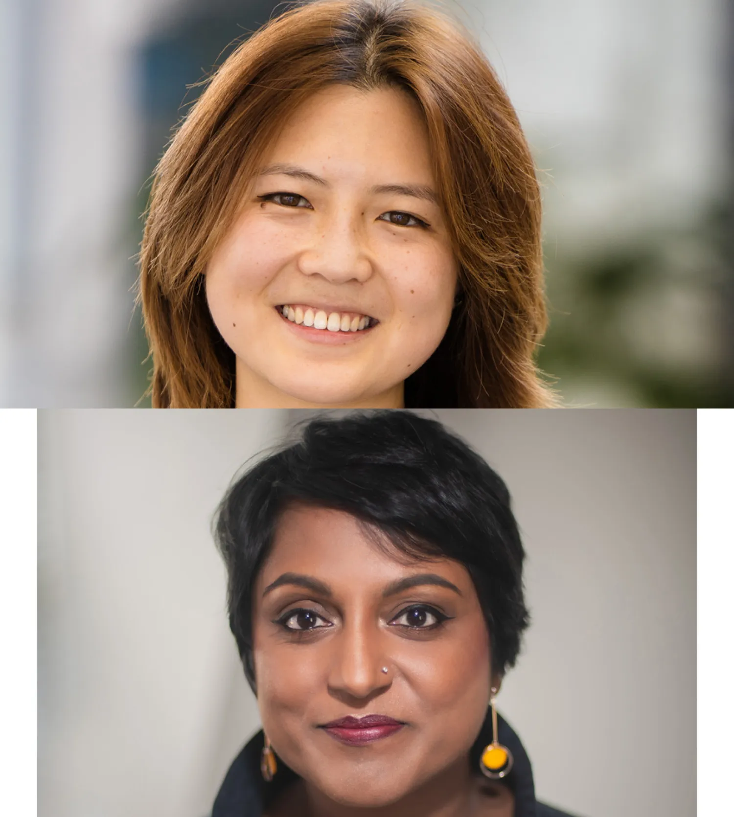 Deanndre Chen (top) and Meera Sabaratnam