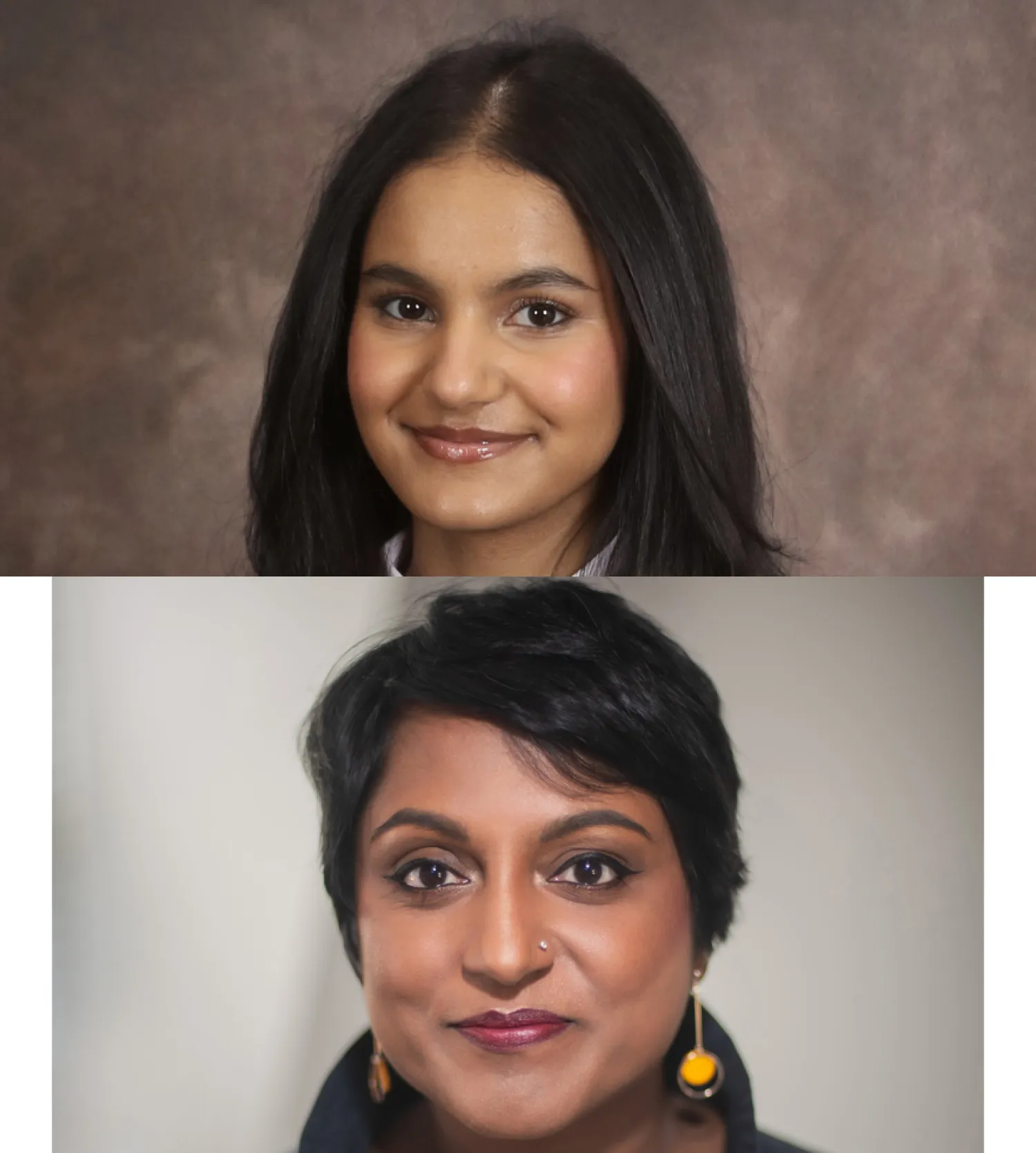 Devika Jain (top) and Meera Sabaratnam