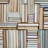 Books stack texture and background