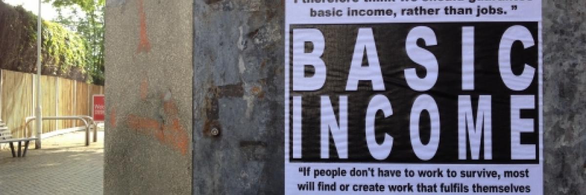 Image of a poster detailing information on basic income