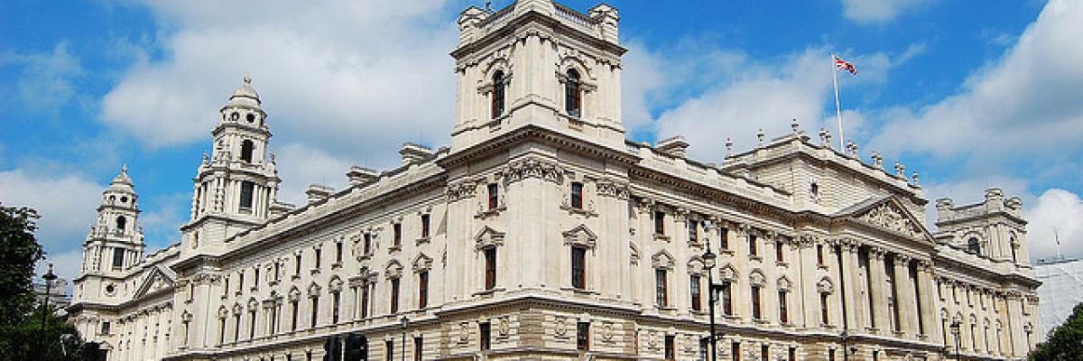 HM Treasury Building, Parliament Square, London