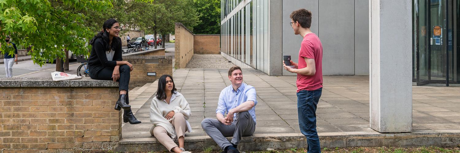 DPIR Graduate students outside Manor Road building