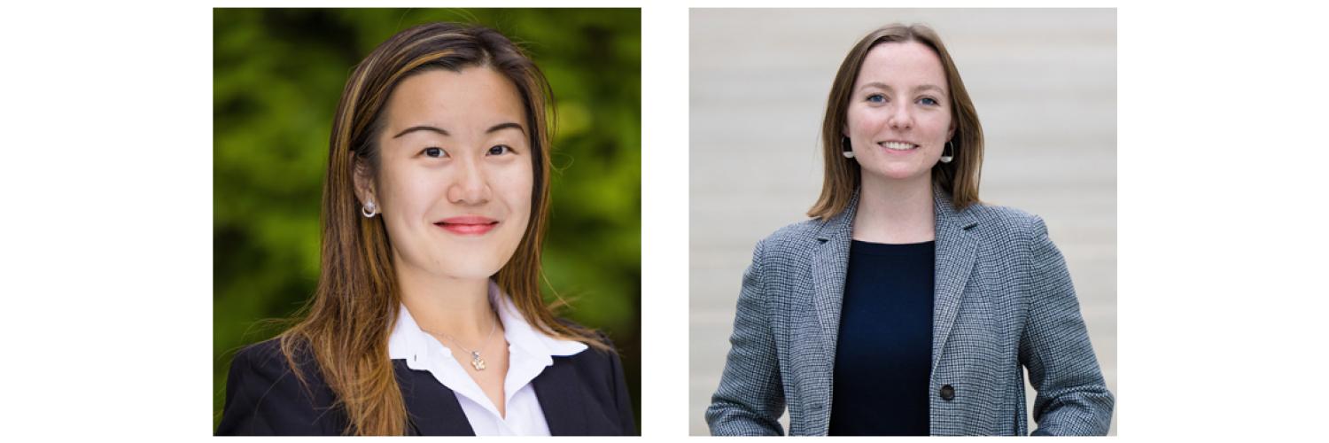 A collage of two profile photos of women smiling at the camera.]