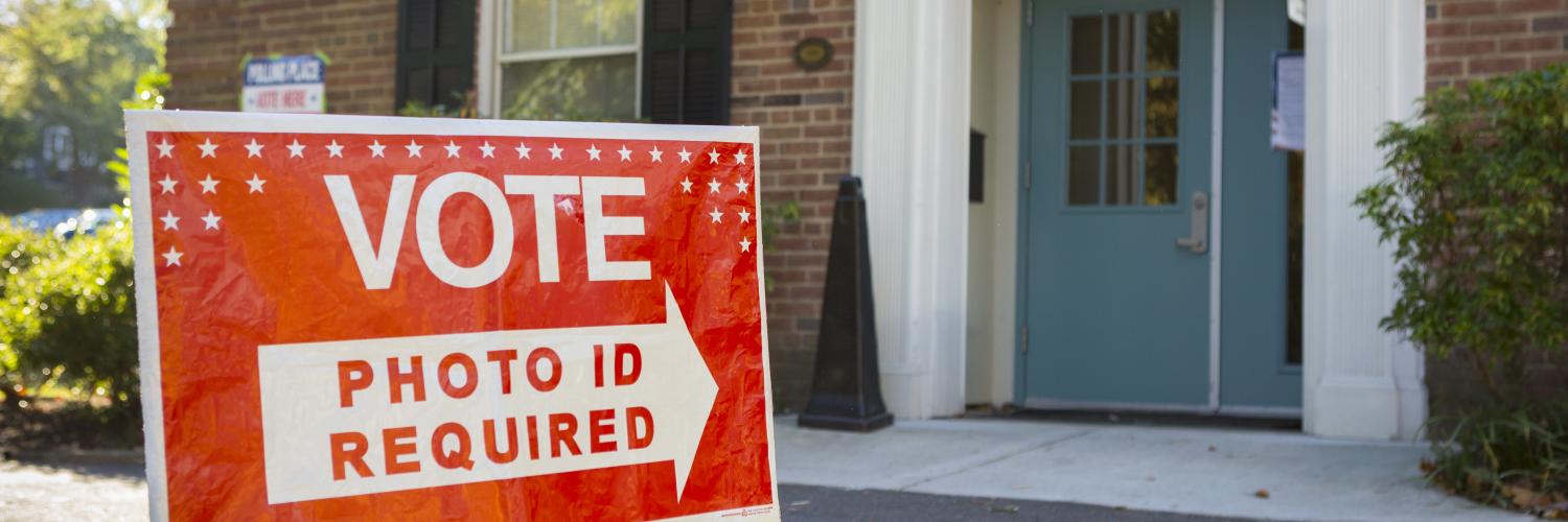 Picture of a sign with Voter ID on it