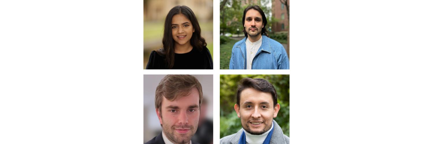 montage of four headshots of DPIR's 2025 job market candidates