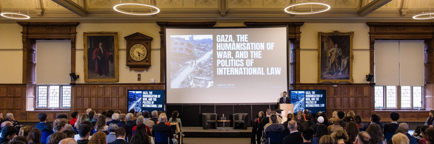 lecture taking place in the Examination Schools, Oxford