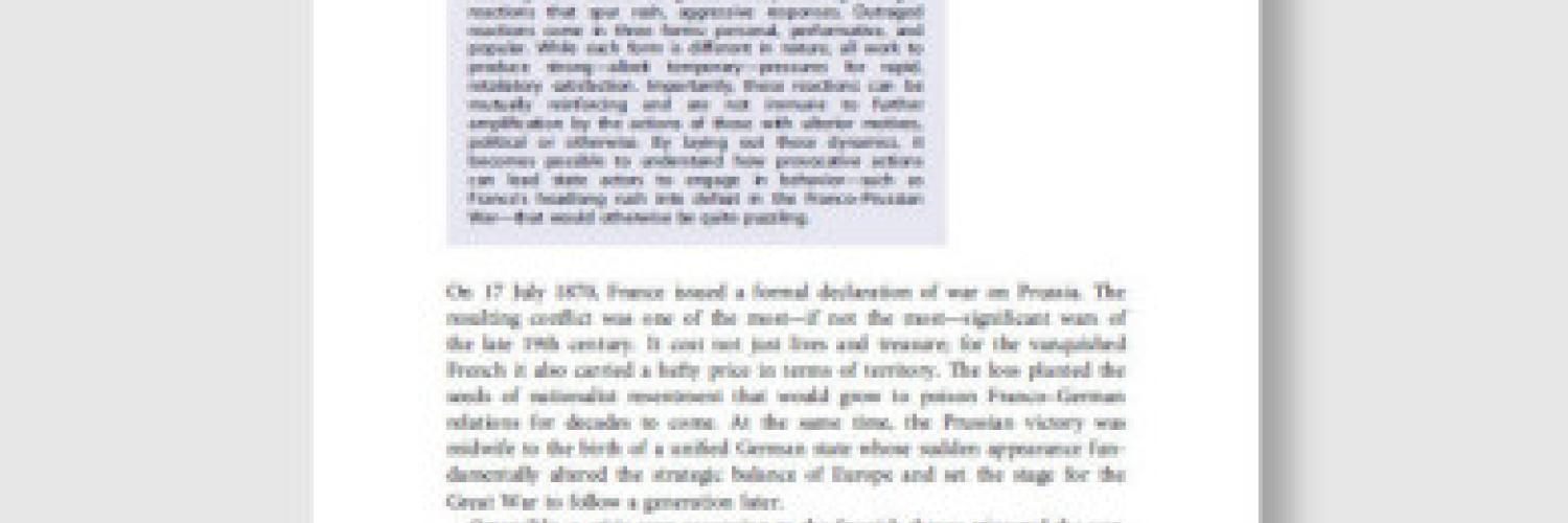 On Provocation: Outrage, International Relations, and the Franco–Prussian War