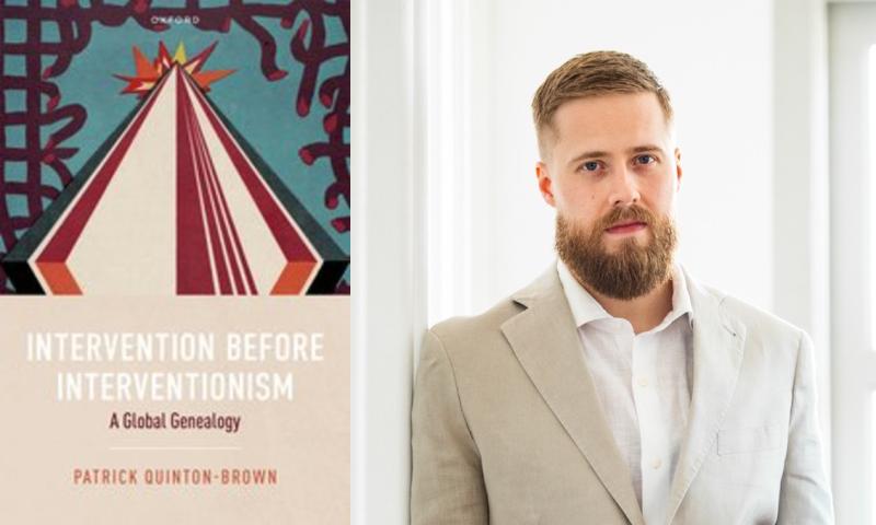 Patrick Quinton-Brown alongside an image of the book cover