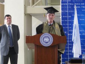 Professor Neil Macfarlane awarded honorary doctorate from Tbilisi State University