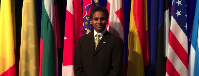 Akaash Maharaj addresses the NATO Parliamentary Assembly