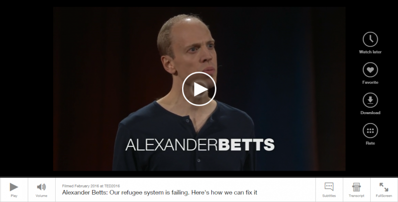Professor Alexander Betts's latest TED talk: 'Our refugee system is failing. Here's how we can fix it'