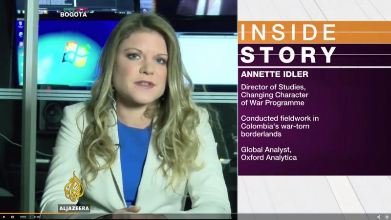 Dr Annette Idler interviewed on Aljazeera about the new peace in Colombia