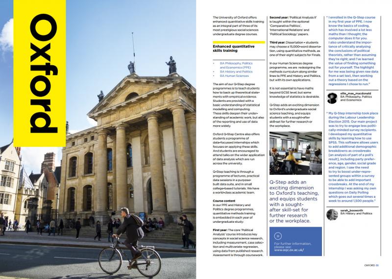 The new Undergraduate Q-Step Prospectus