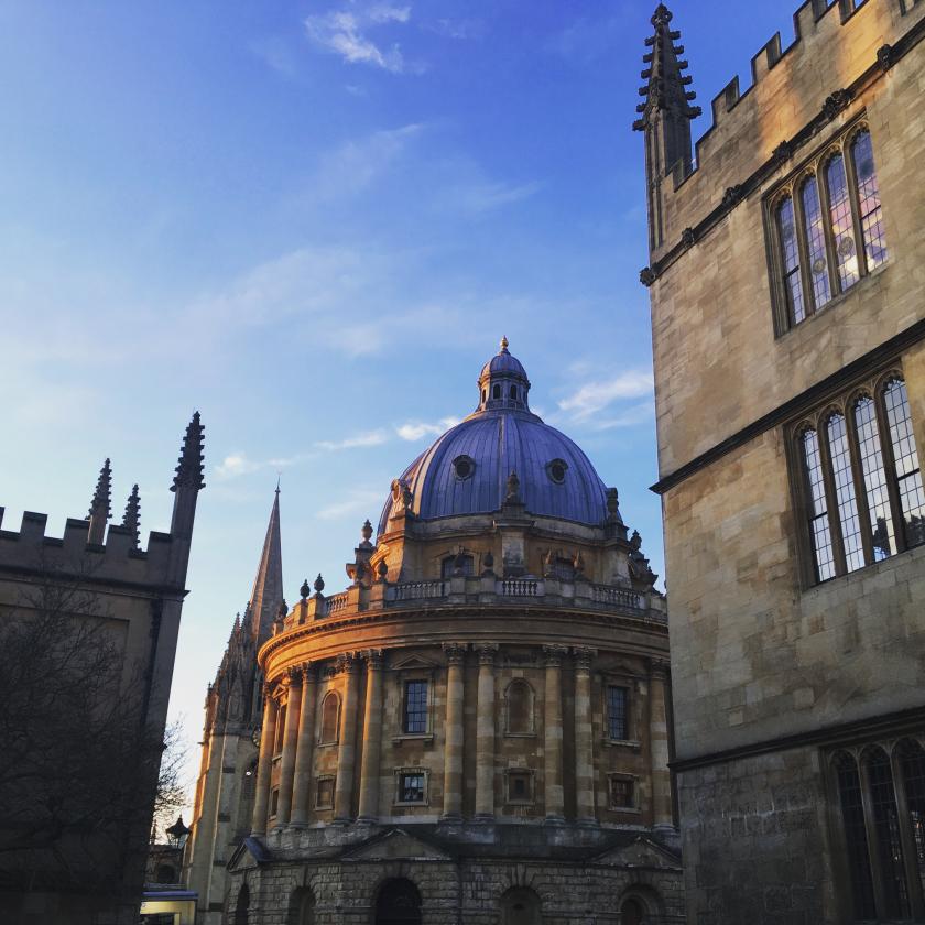 View of two buildings and the sky