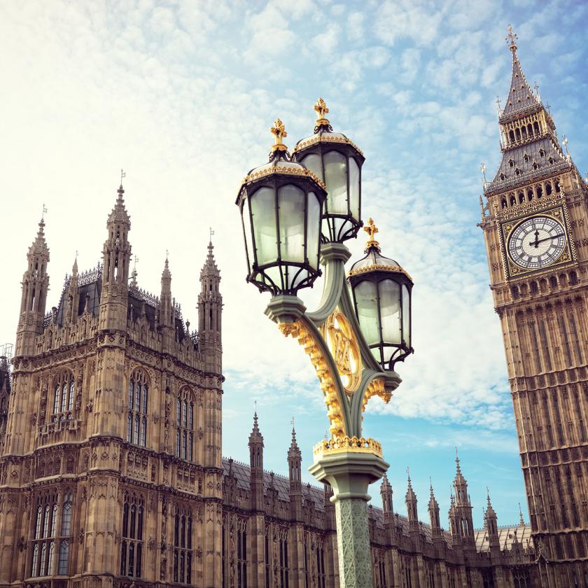 Big Ben and the houses of parliament in London