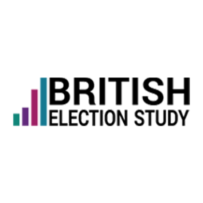 A bar graph in various colours on the left hand side, next to text reading 'British Election Study'