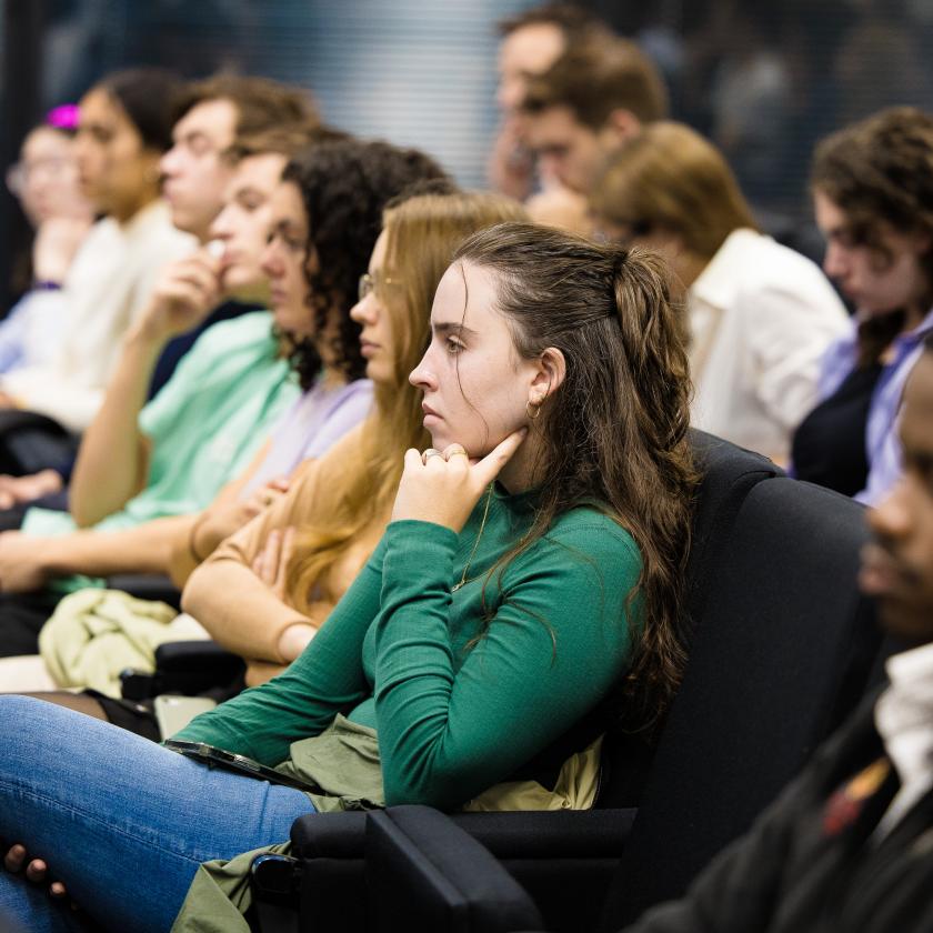 Image of a group of students in a lecture theatre