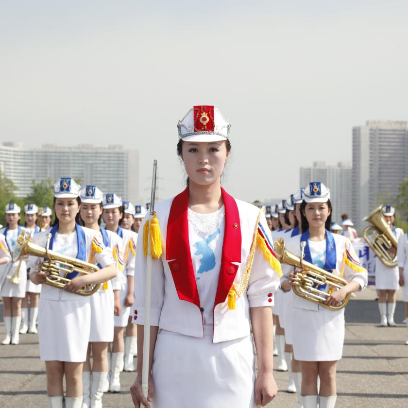 image of rows of female troops in uniform