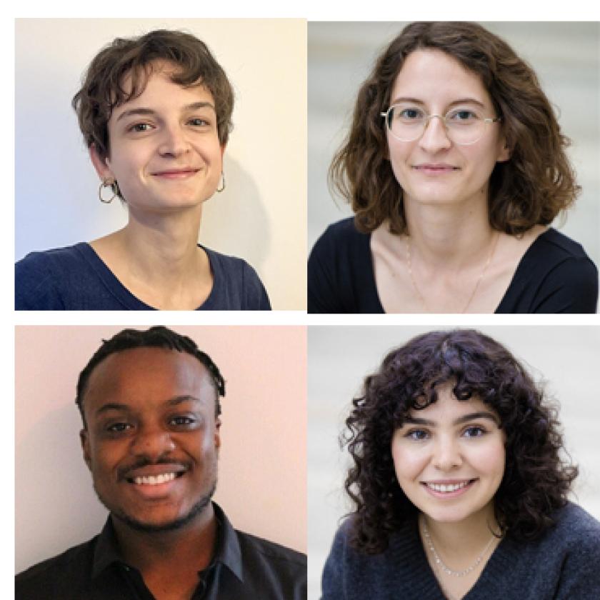 collage of four profile photos of the winners of DPIR's latest MPhil thesis prize