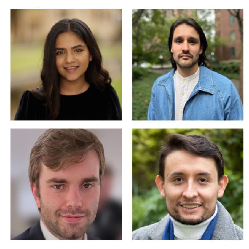 montage of four headshots of DPIR's 2025 job market candidates