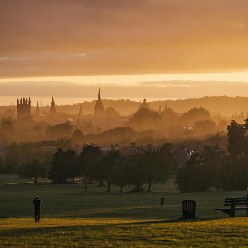 Image of a skyline at sunset