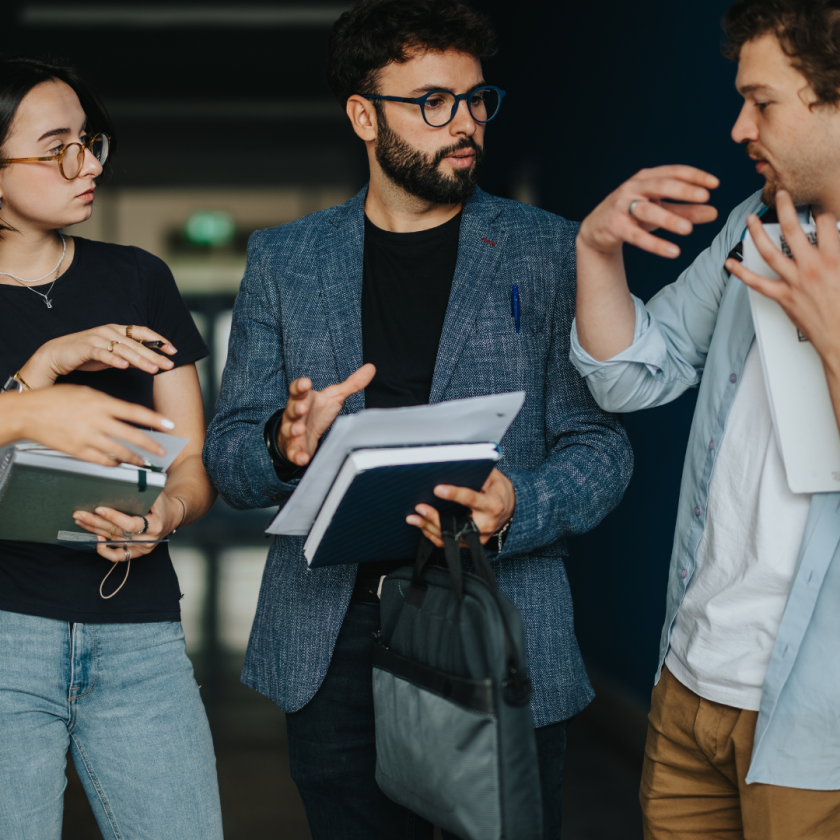 Students in discussion