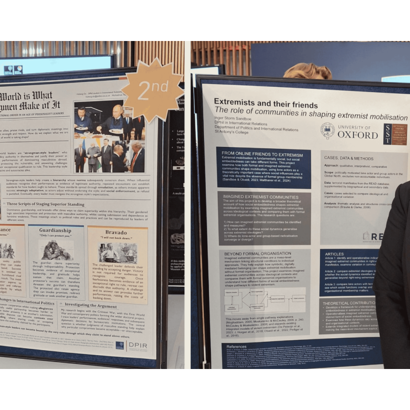 Students and their Posters