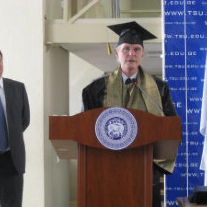 Professor Neil Macfarlane awarded honorary doctorate from Tbilisi State University