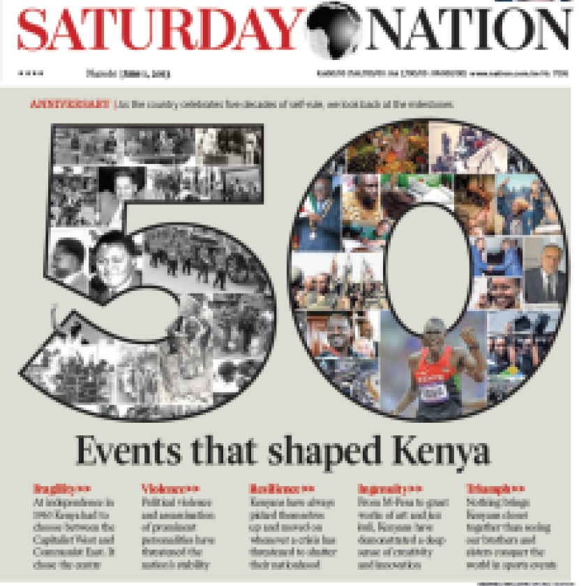 Dr Nic Cheesemans research makes front page news in Kenya