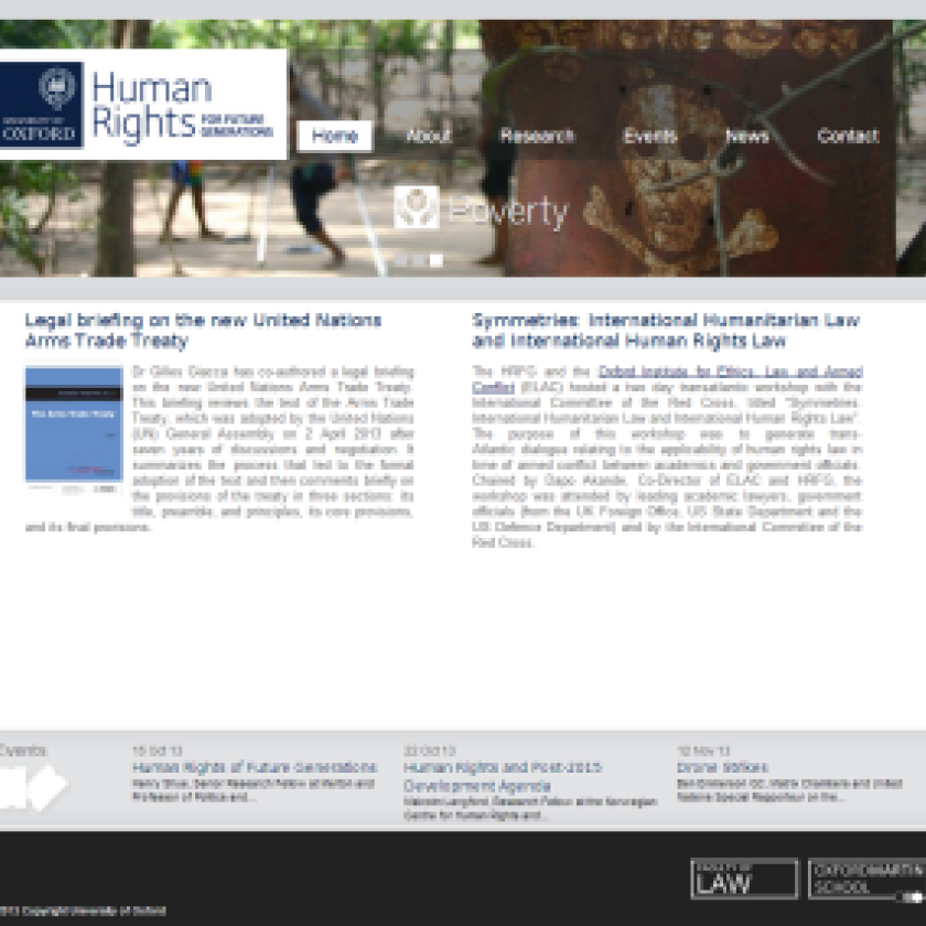 Human Rights for Future Generations website launch