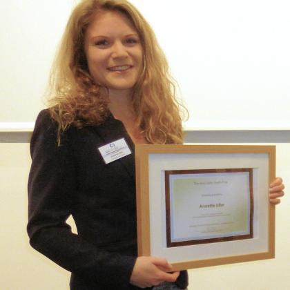 Dr Annette Idler awarded 2015 CRS Cedric Smith Prize