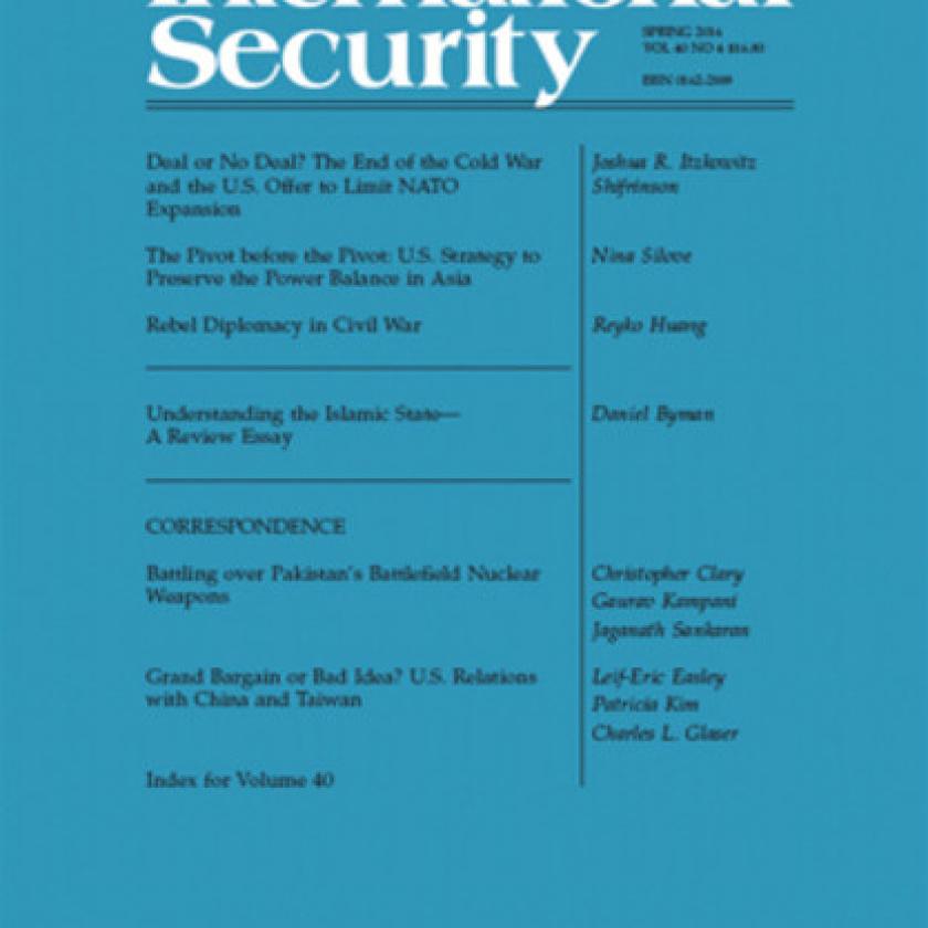 Nina Silove article on US strategy in Asia published in International Security journal