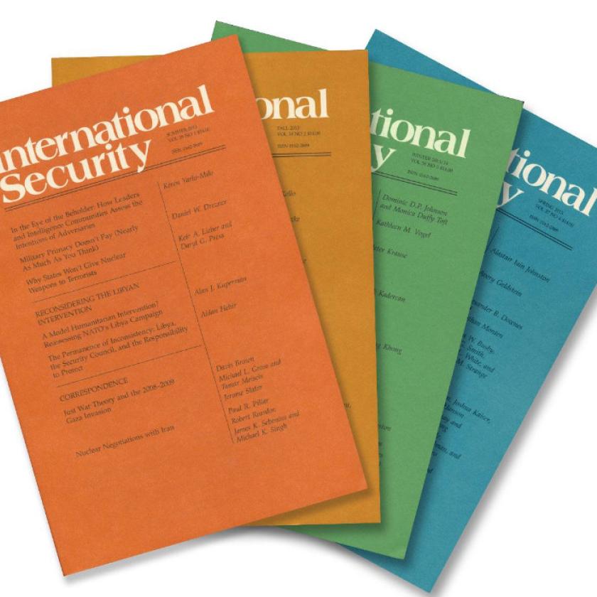 Three department members in this quarter's International Security journal