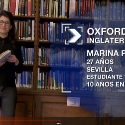 Dr Marina Pérez de Arcos interviewed by RTVE on Oxford and student life