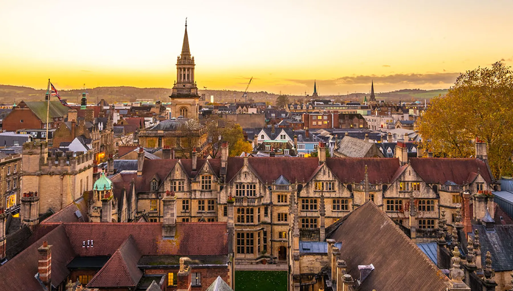 View of Oxford's rooftops from St Mary's Church