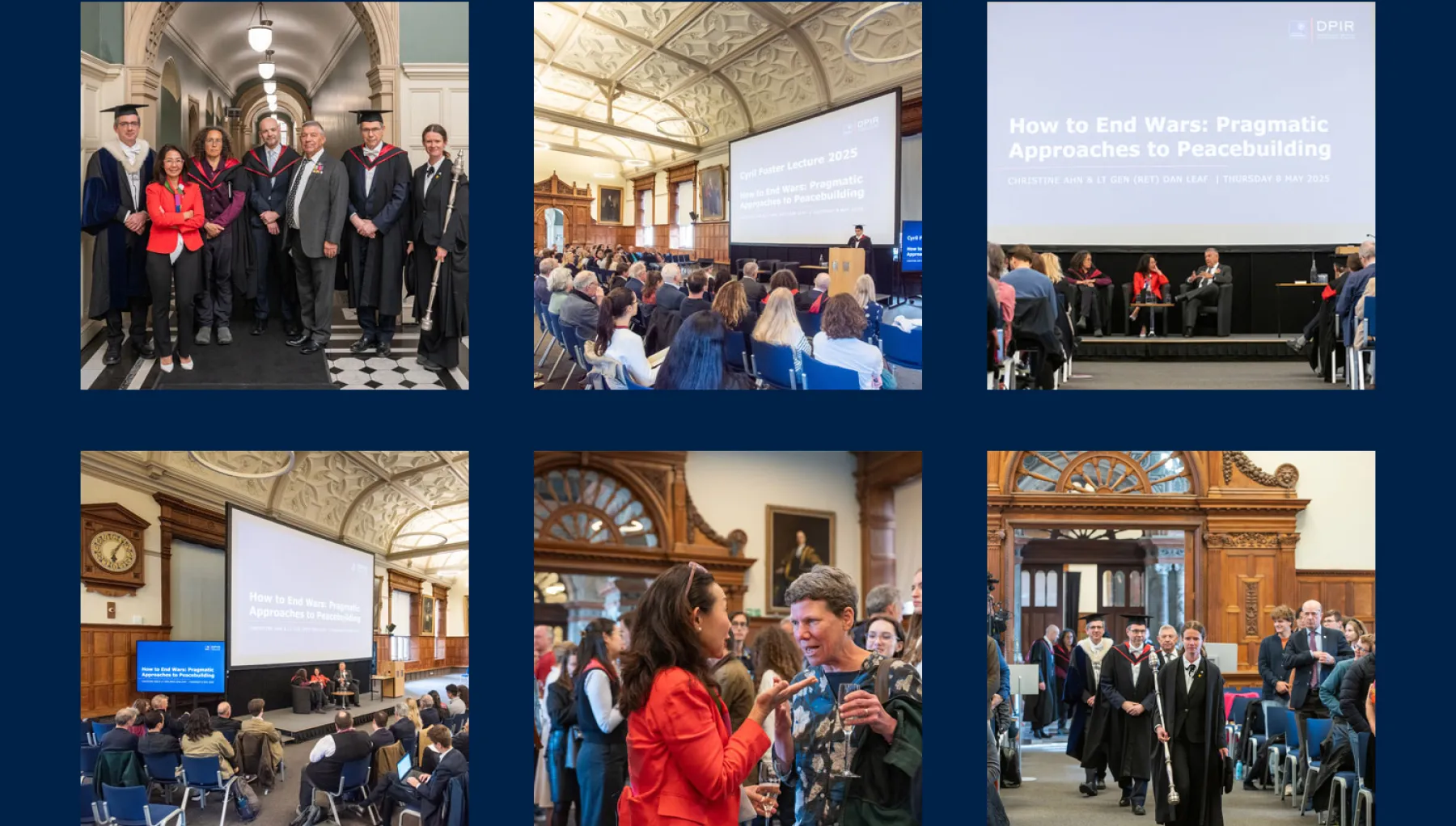 montage of six photos from the 2025 Cyril Foster Lecture
