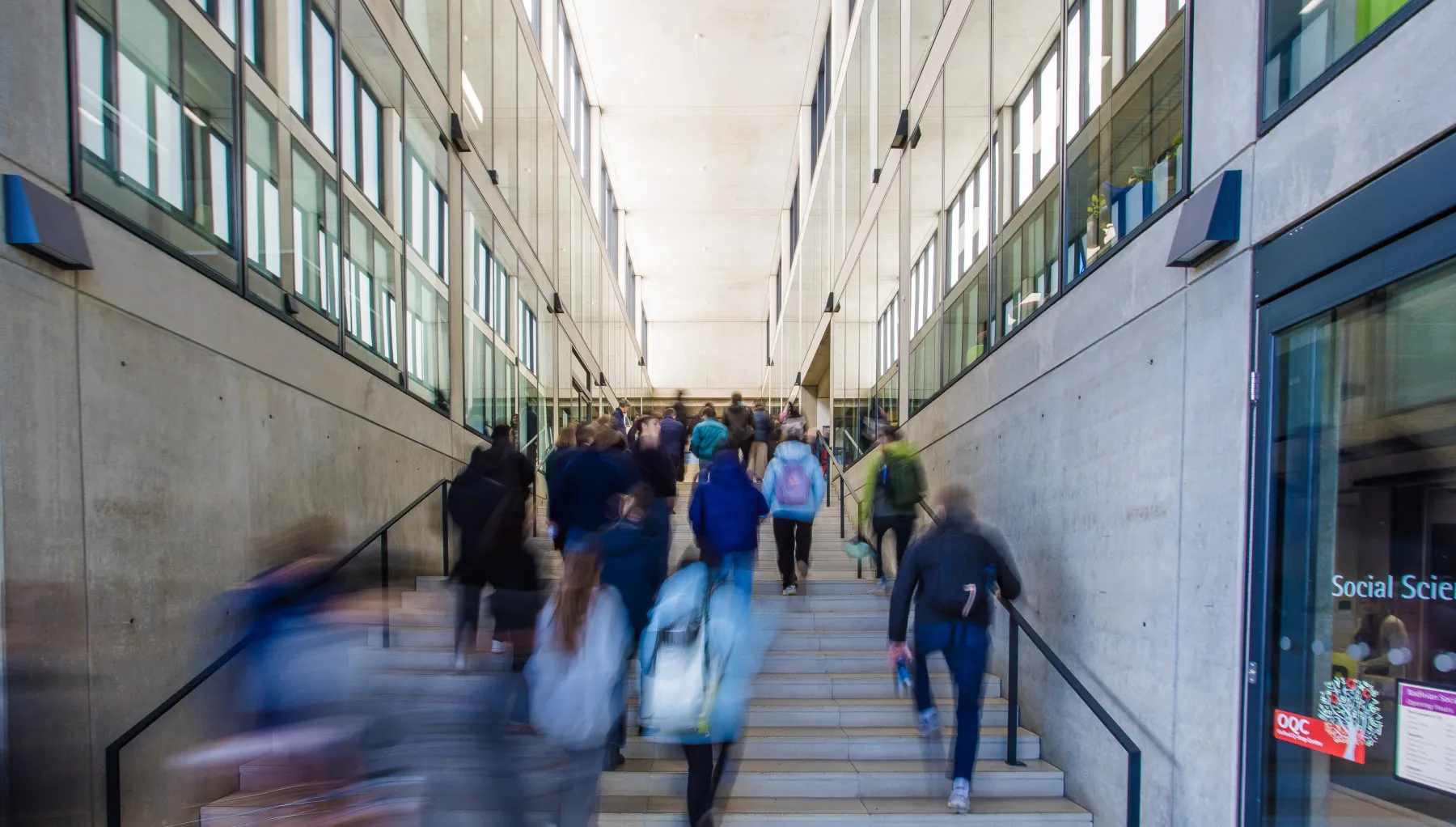 Students in Manor Road Building