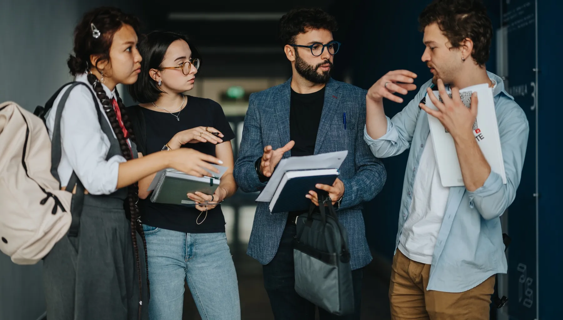 Students in discussion