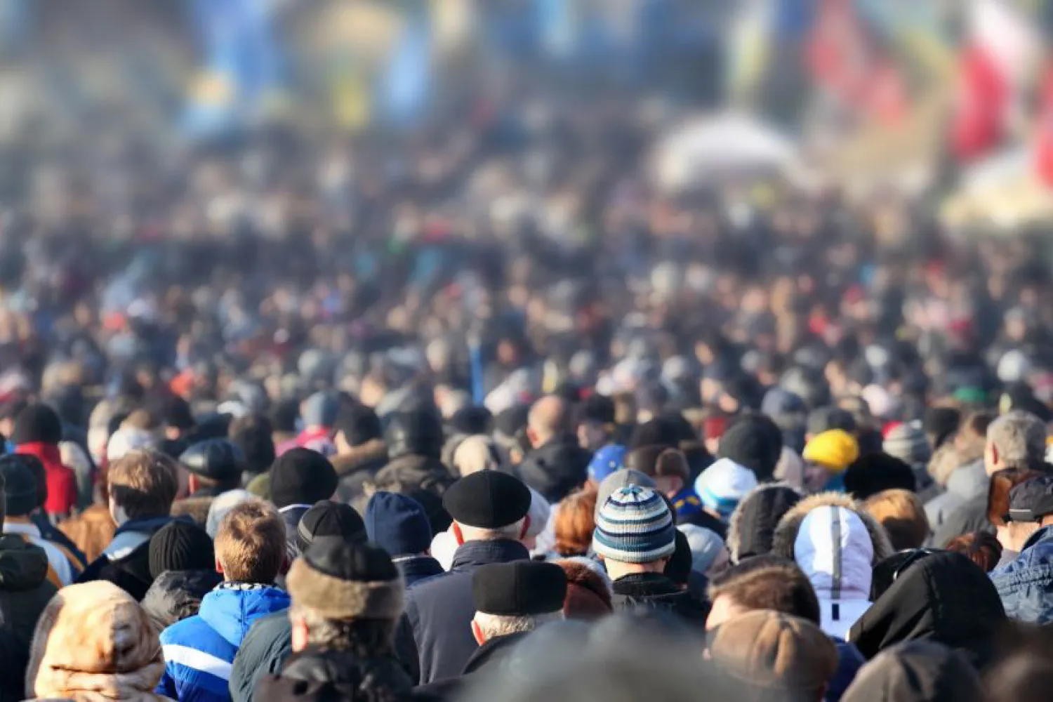 A crowd of people