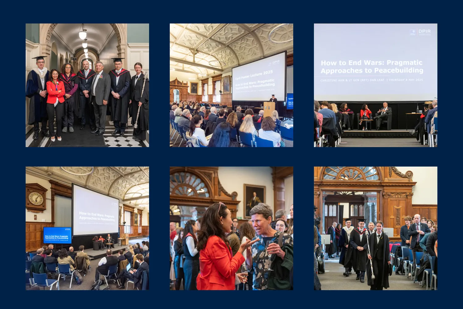 montage of six photos from the 2025 Cyril Foster Lecture