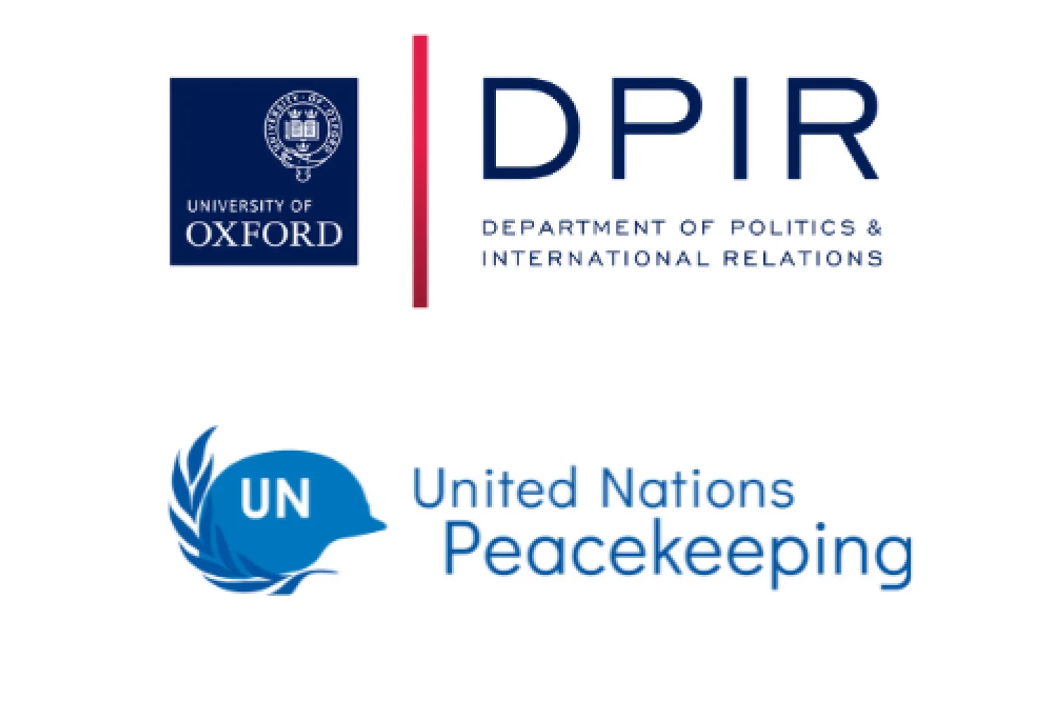 DPIR logo above the UN Dept of Peace Operations logo