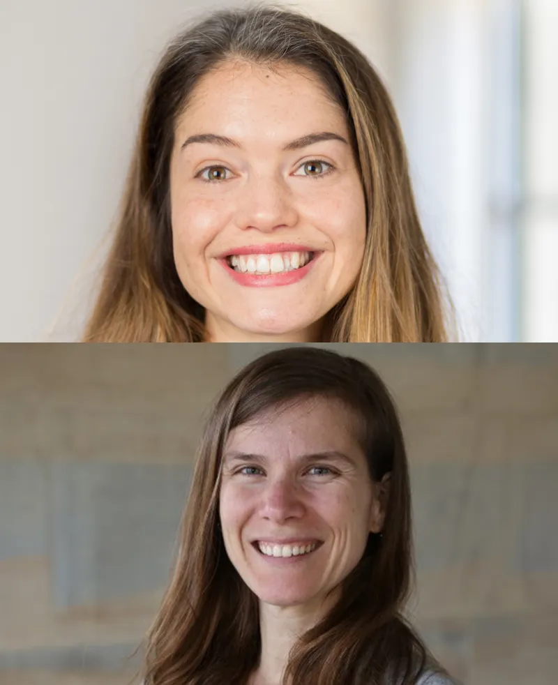 Hayley Pring (top) and Federica Genovese (bottom)