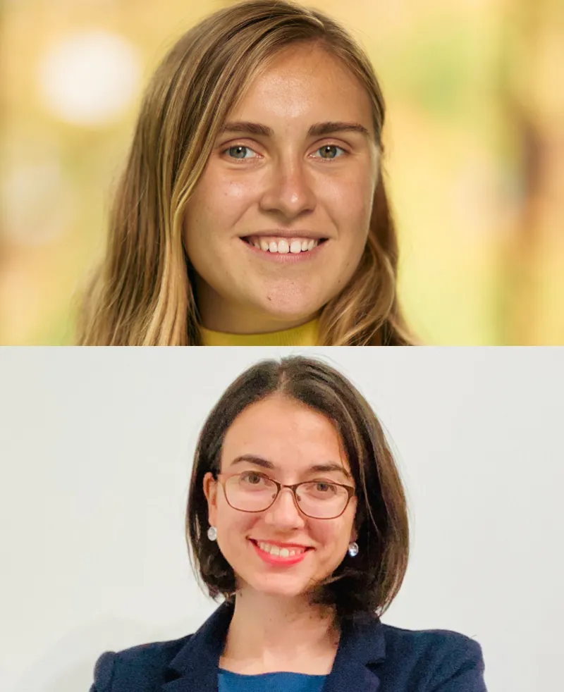 Ekaterina Rebinskaya (top) and Katerina Tertytchnaya (bottom)