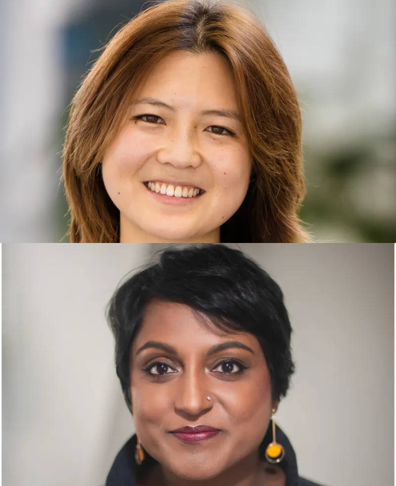 Deanndre Chen (top) and Meera Sabaratnam
